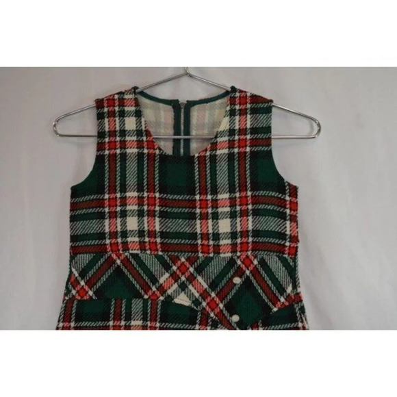 Vintage Girl's  Tartan Plaid Dress - Picture 4 of 9